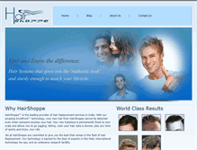 Tablet Screenshot of hairshoppe.in